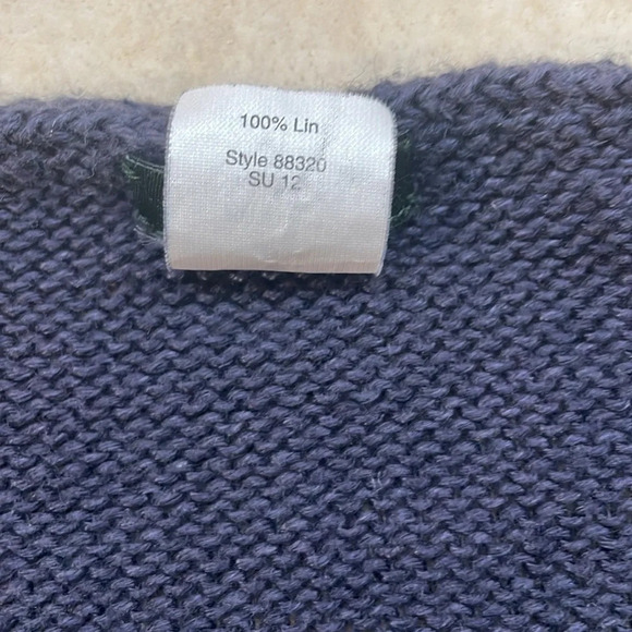 J.Crew Women’s Sweater Linen Long Sleeve Pullover Knit Dark Gray Size S - Picture 7 of 9